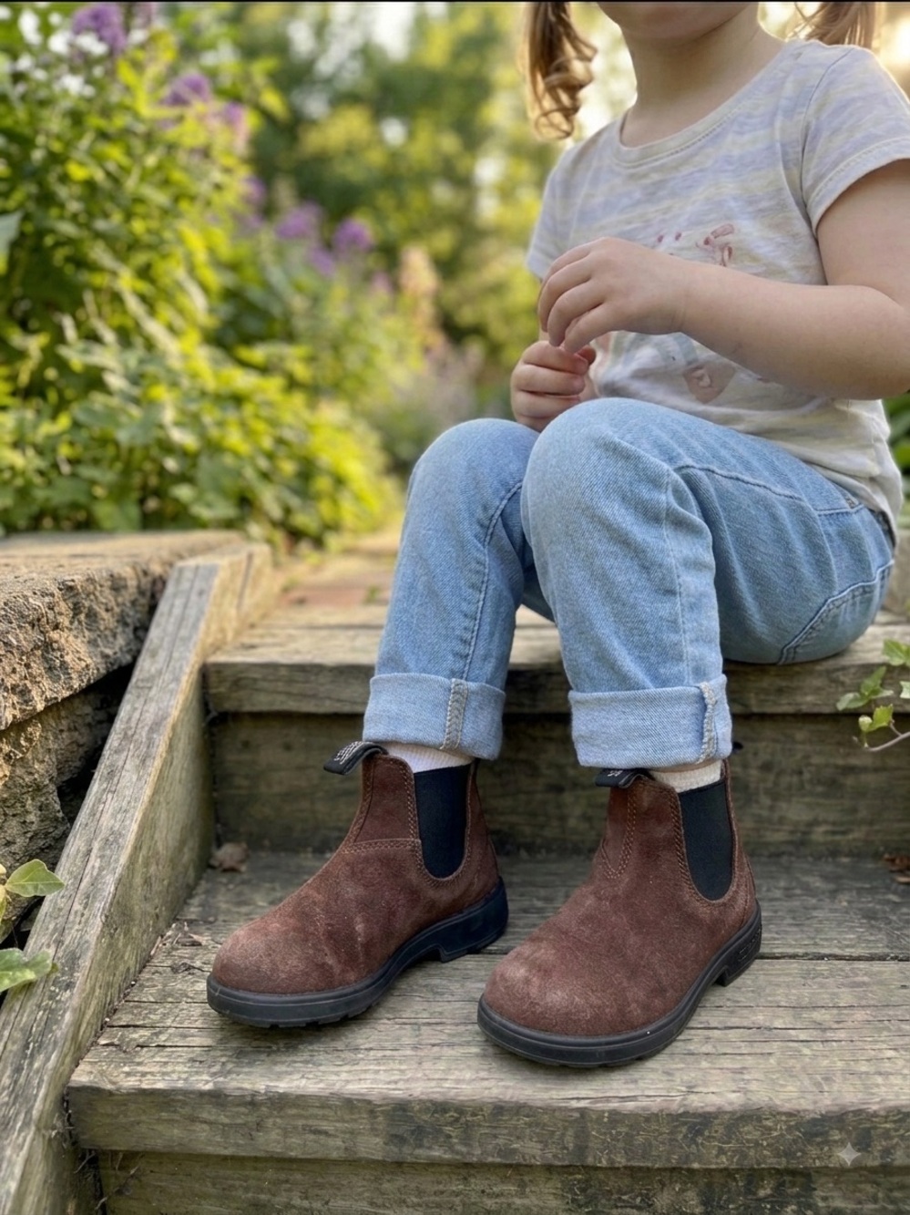 Blundstones Kids Brown Chelsea Boots